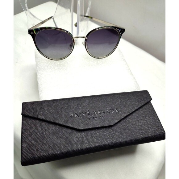 Prive Revaux Polarized Sunglasses Womens Woveseeker Cat Black &Silver 52-19-148 - Picture 16 of 16